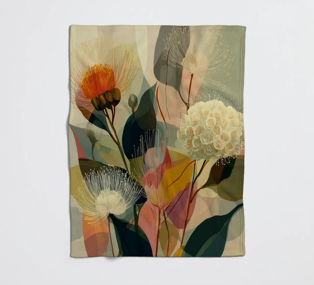 Blumen Boho coperta in pile da Jana Leonenkov Art