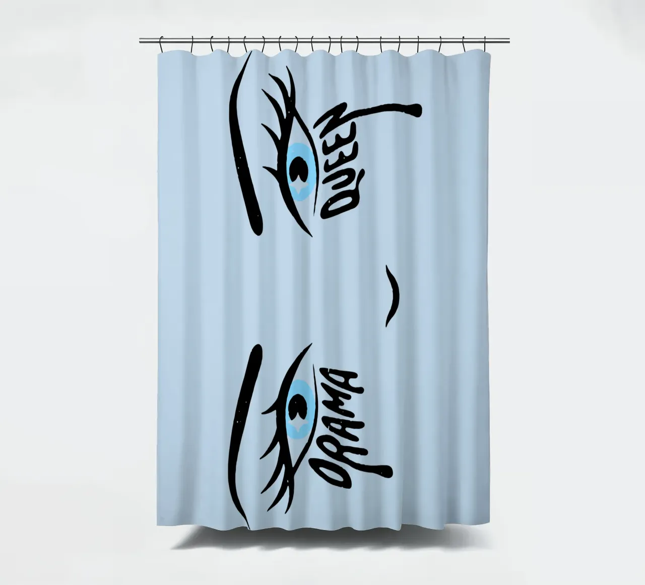 Drama Queen shower curtain by Gunawan Rb