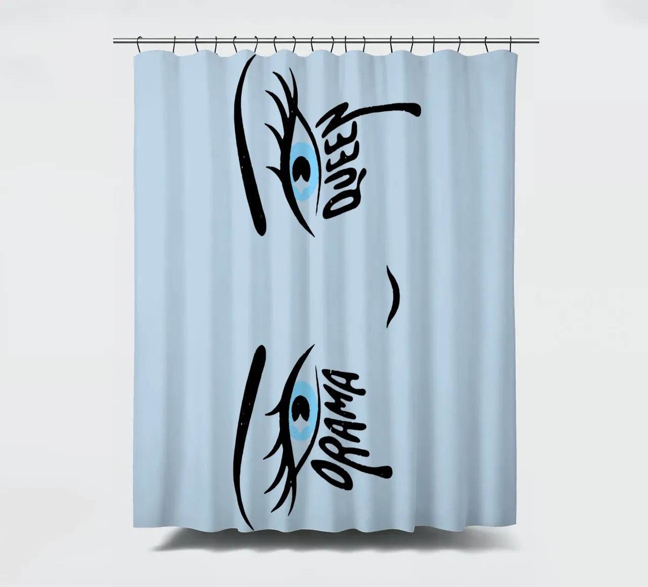Drama Queen shower curtain by Gunawan Rb
