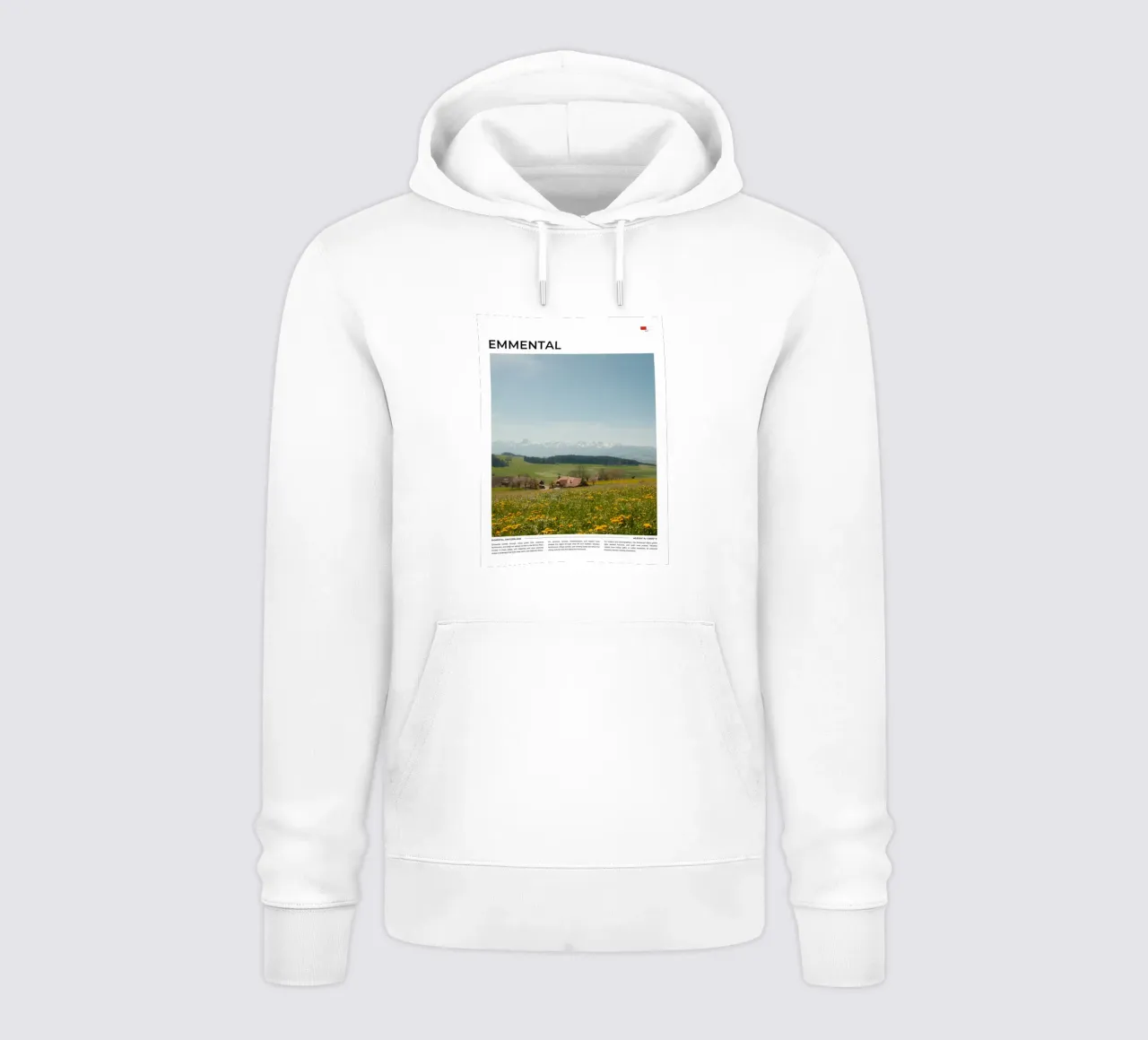 Emmental: Typography felpa con cappuccio da FujiType