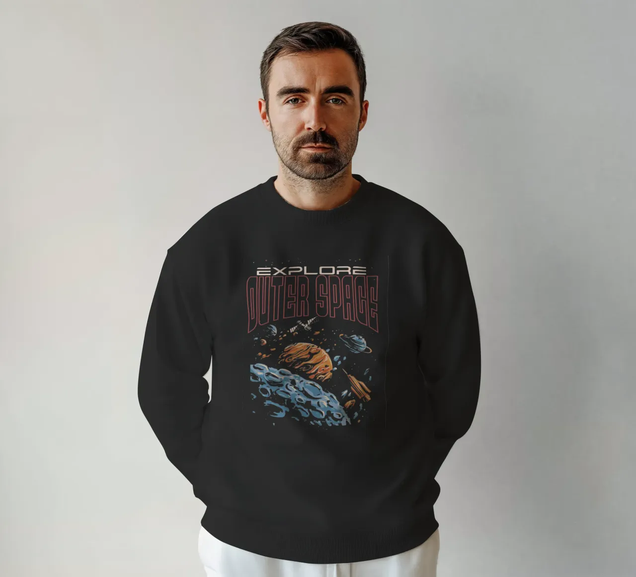 Explore outer space sweatshirt by Gunawan Rb