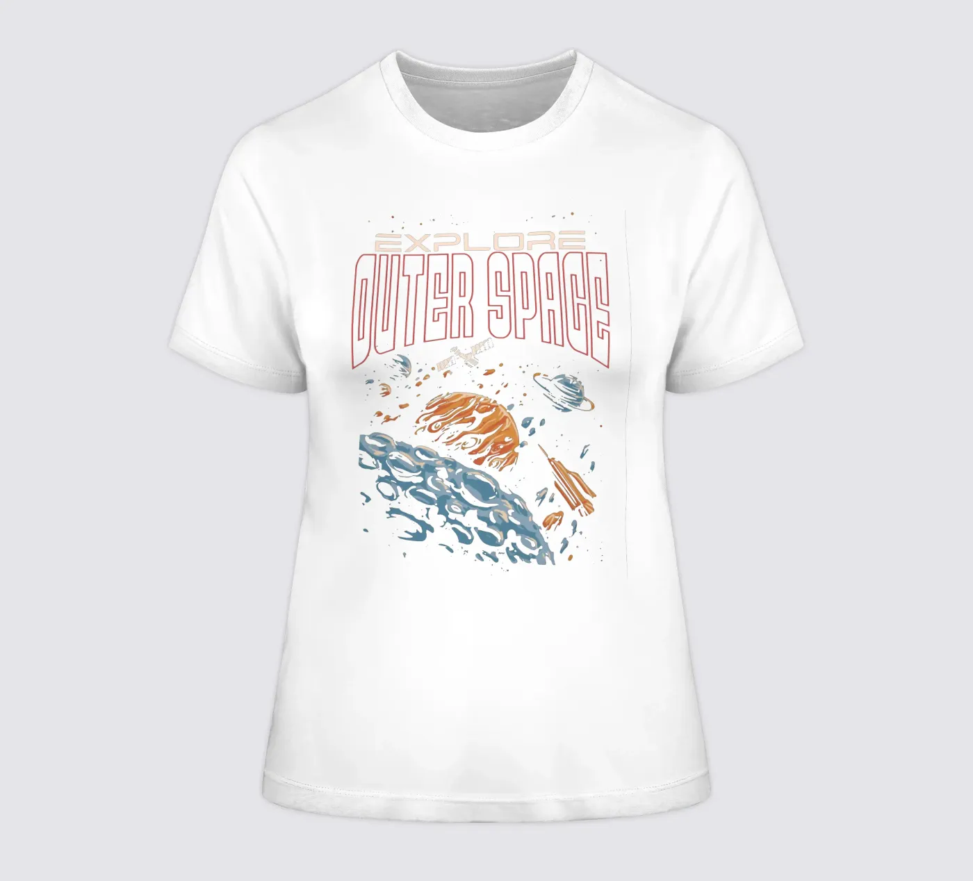 Esplorare lo spazio esterno t-shirt da donna da Gunawan Rb