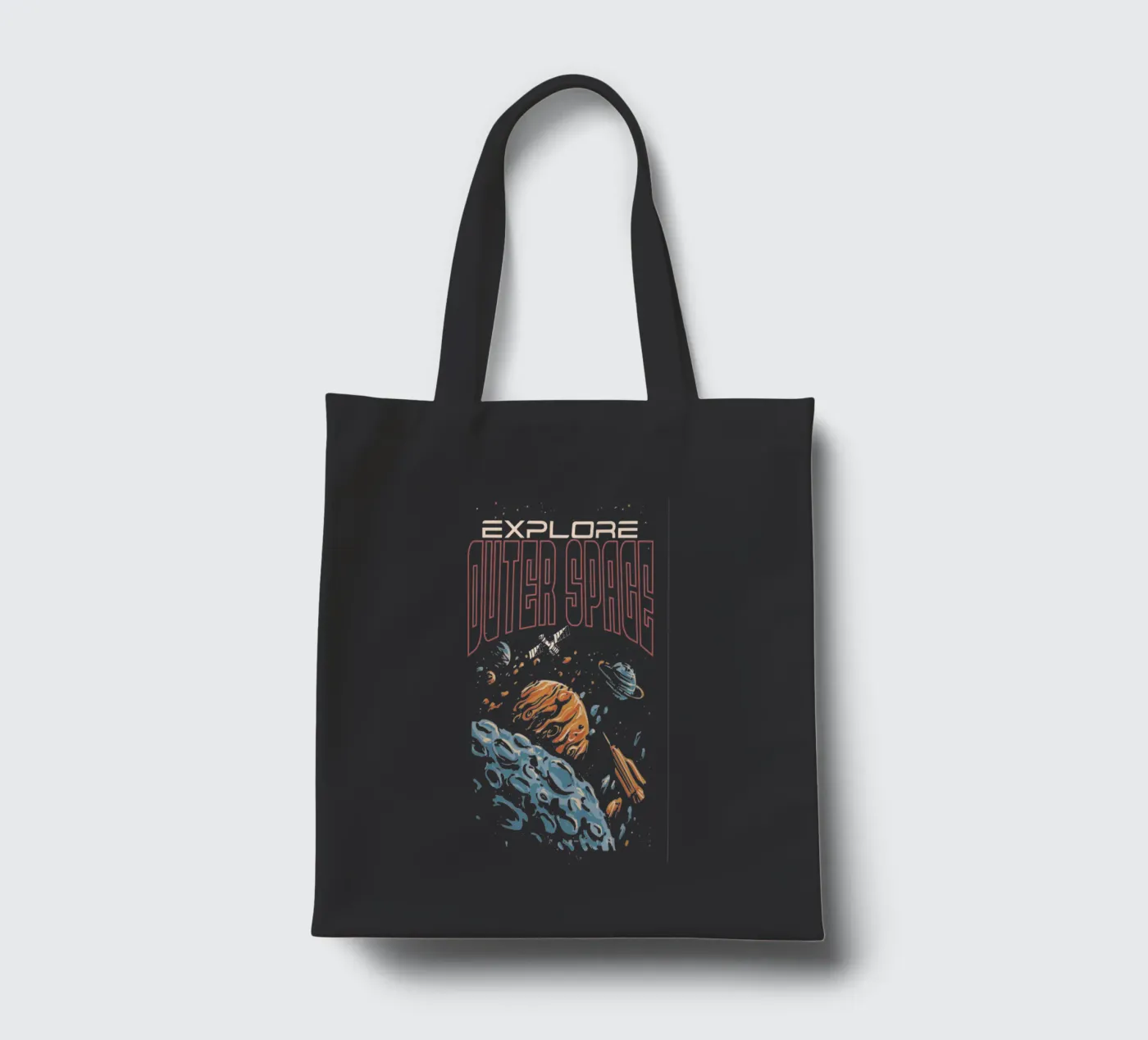 Explore outer space tote bag by Gunawan Rb