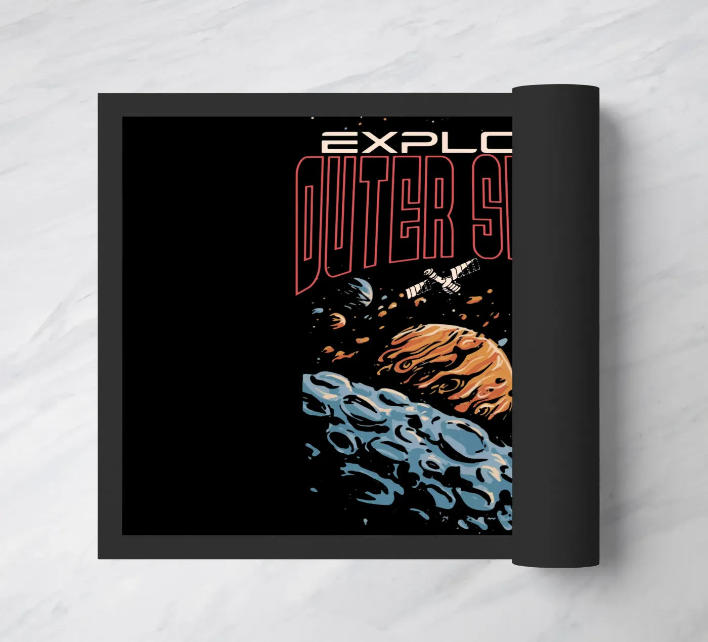 Explore outer space doormat by Gunawan Rb