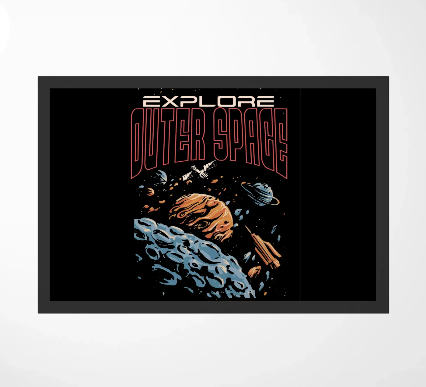 Explore outer space doormat by Gunawan Rb