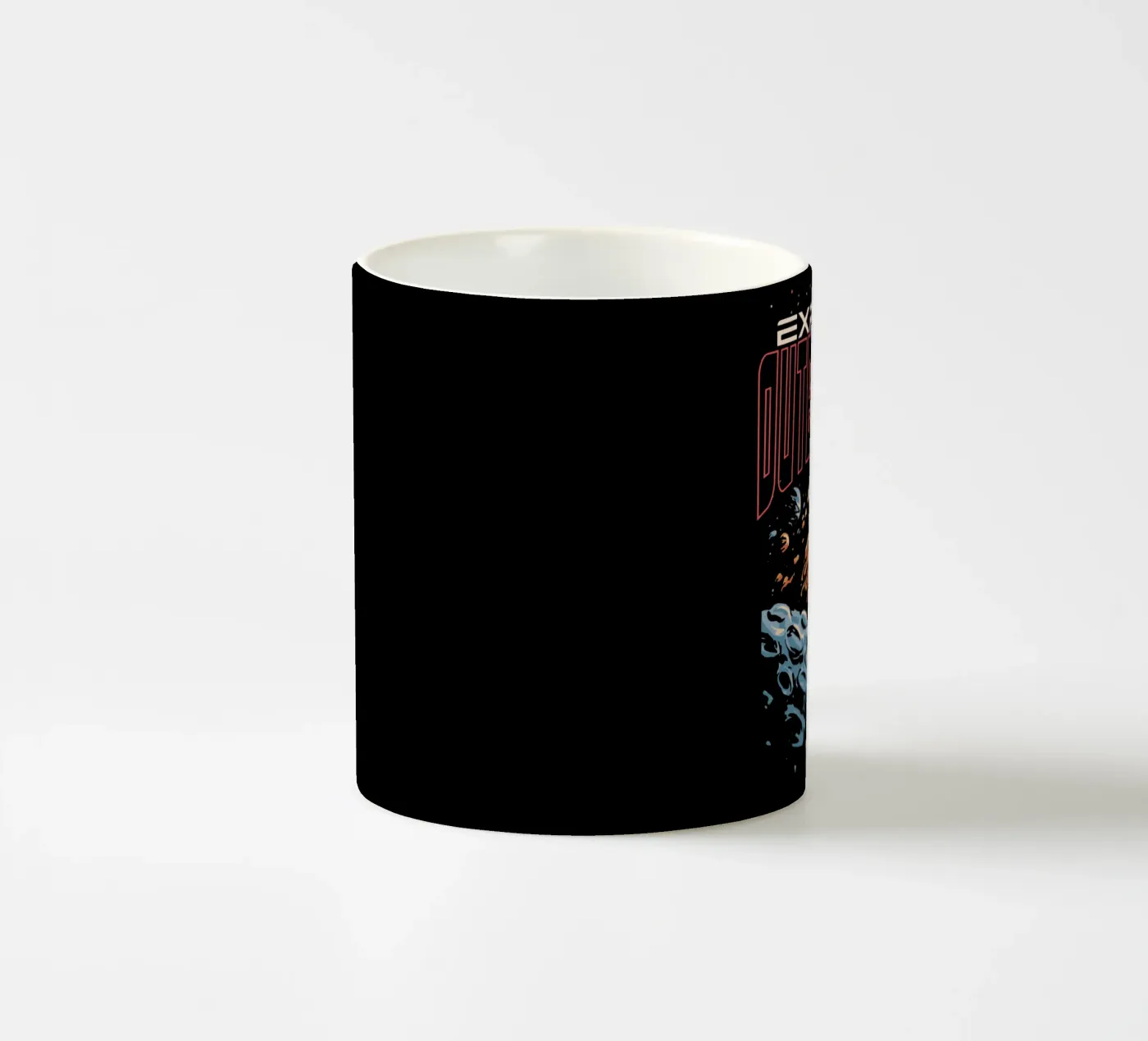 Explore outer space ceramic mug by Gunawan Rb