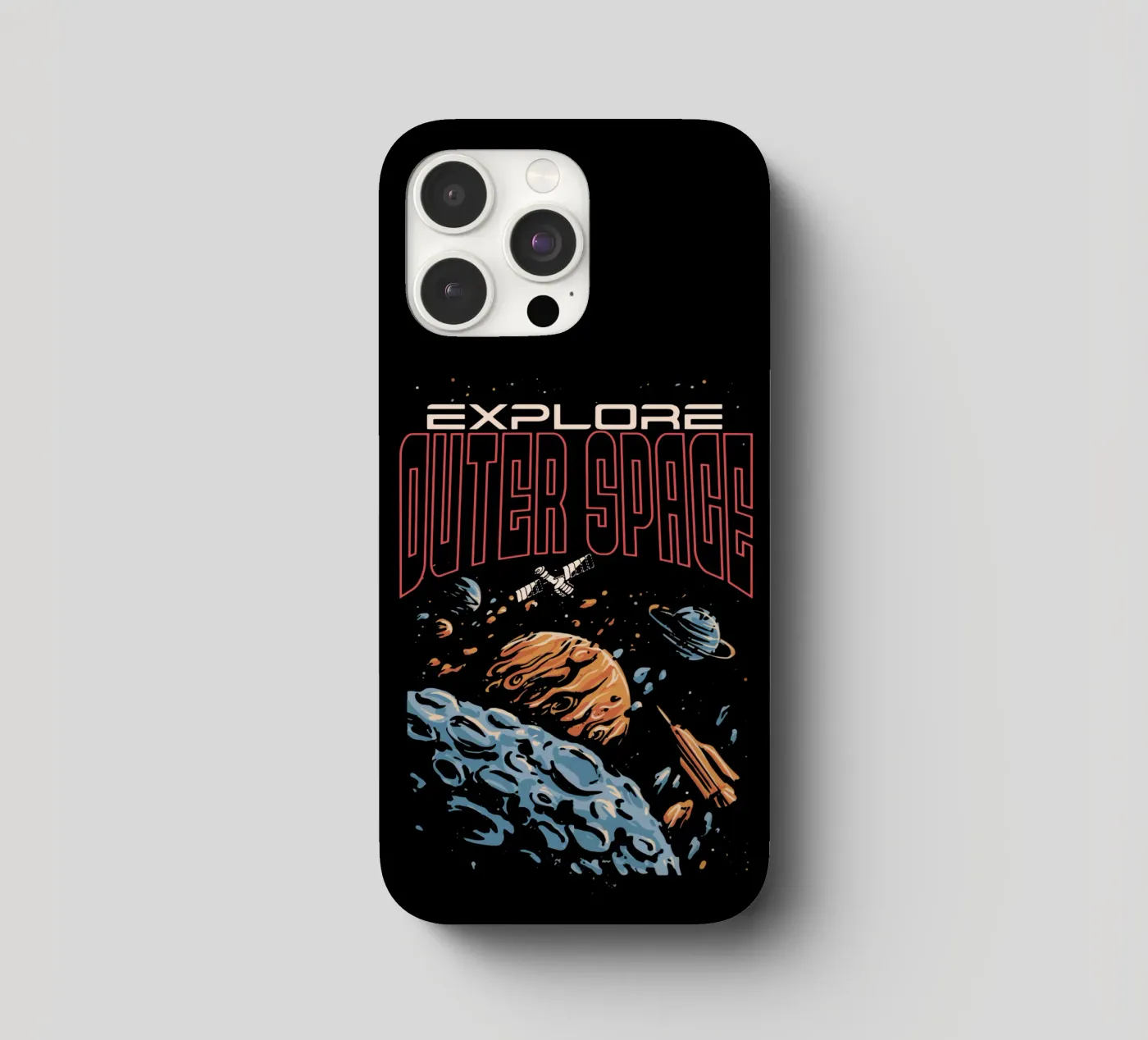 Explore outer space iphone case by Gunawan Rb