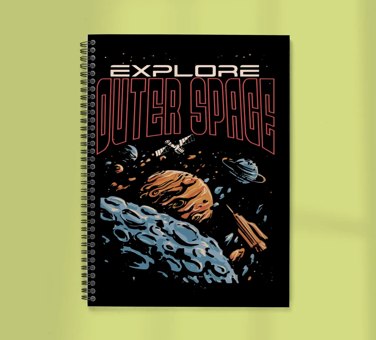 Explore outer space spiral notebook by Gunawan Rb