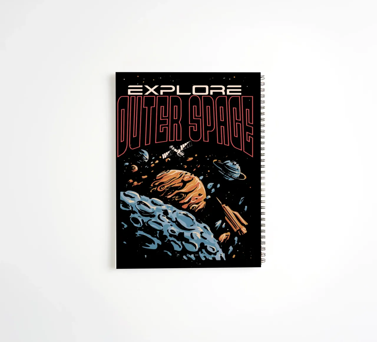 Explore outer space spiral notebook by Gunawan Rb
