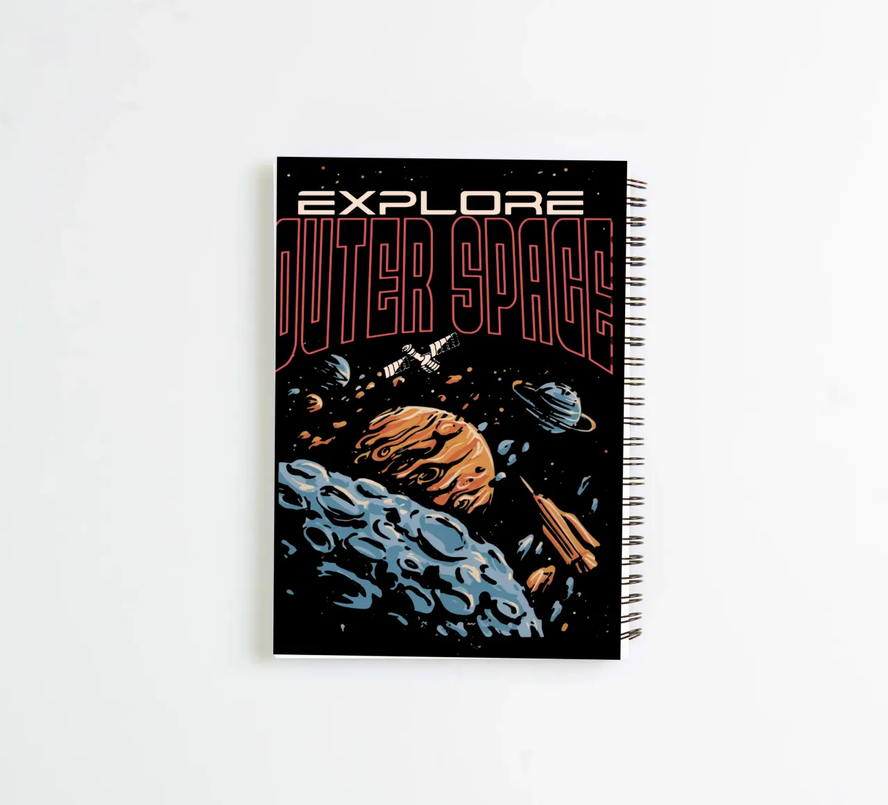 Explore outer space spiral notebook by Gunawan Rb