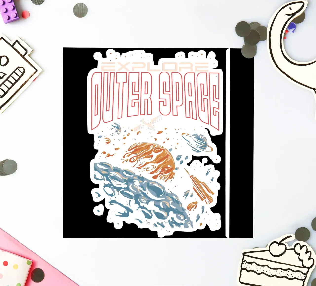 Explore outer space sticker by Gunawan Rb