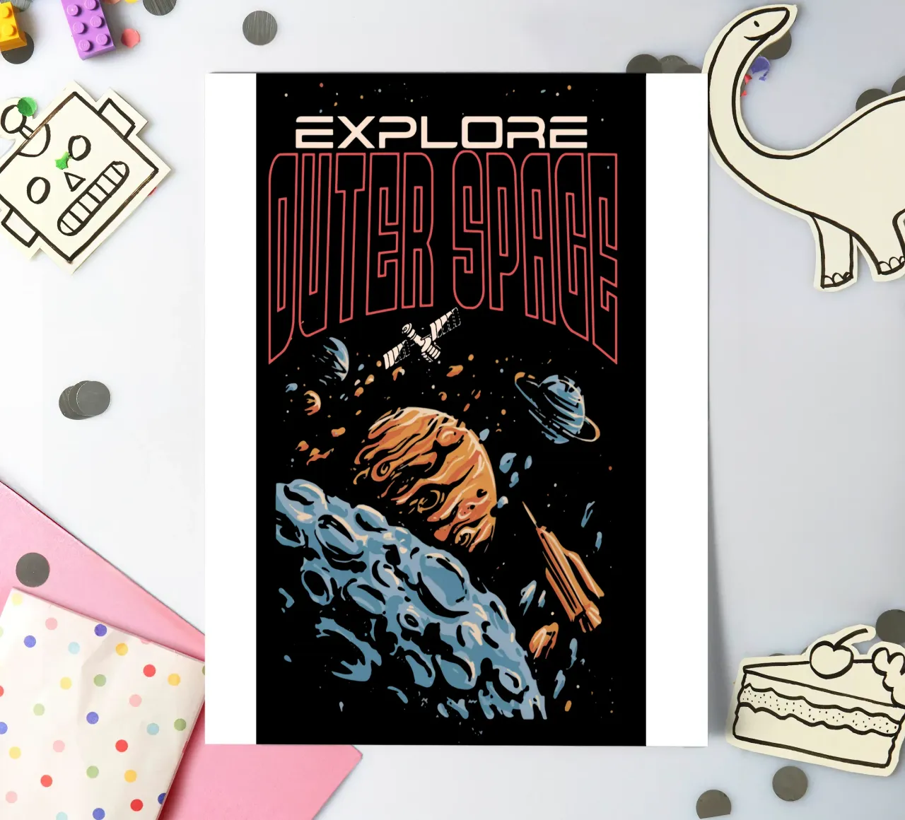 Explore outer space sticker sheet by Gunawan Rb