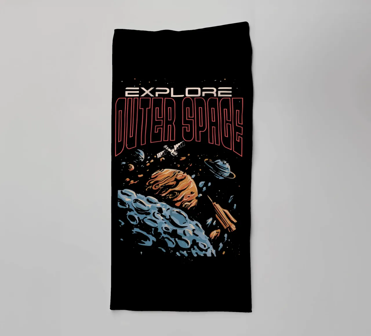 Explore outer space towel by Gunawan Rb