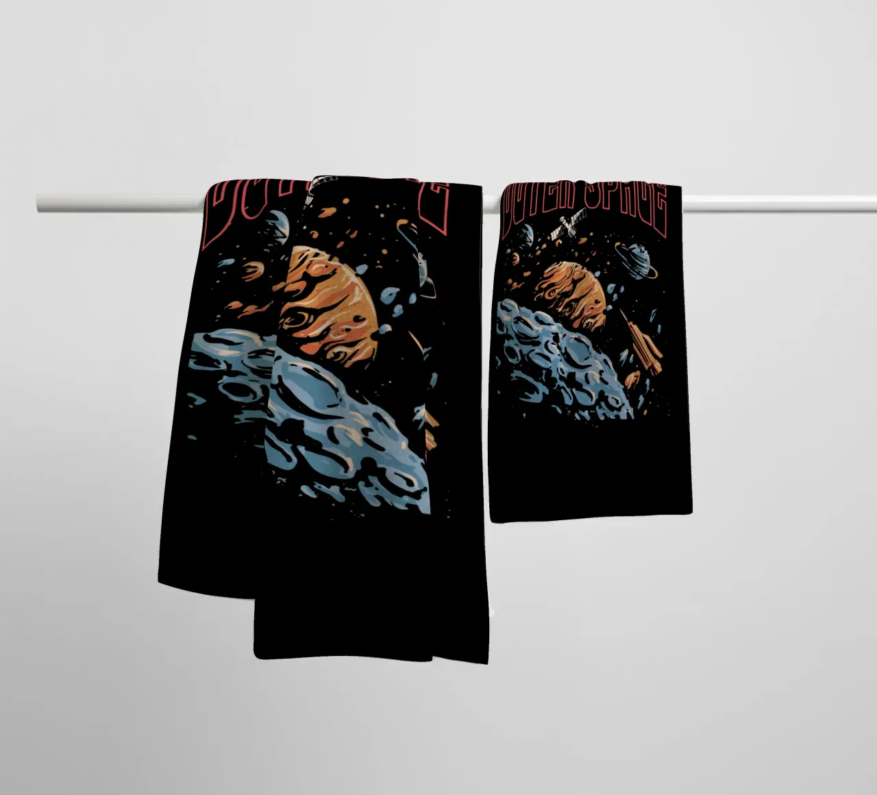 Explore outer space towel by Gunawan Rb