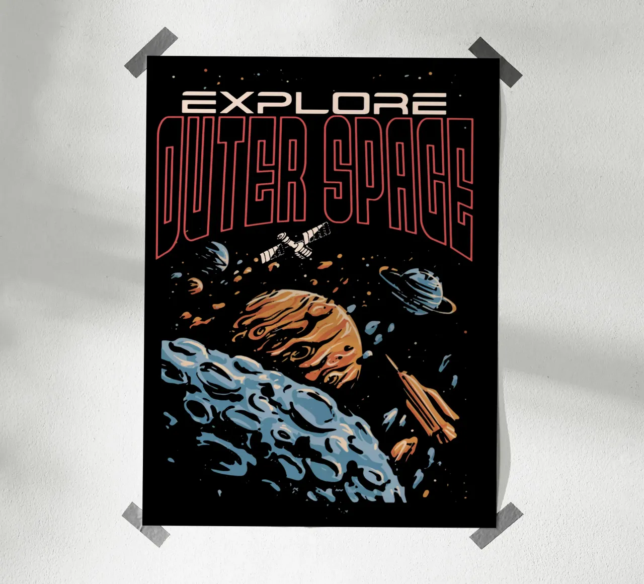 Explore outer space poster by Gunawan Rb