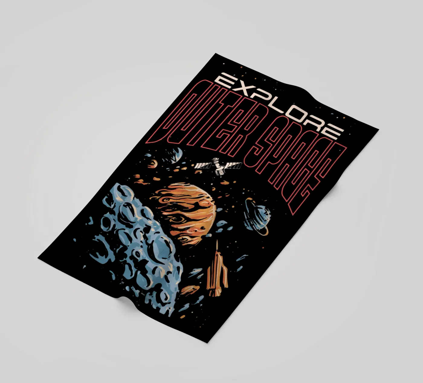 Explore outer space Strandtuch von Gunawan Rb