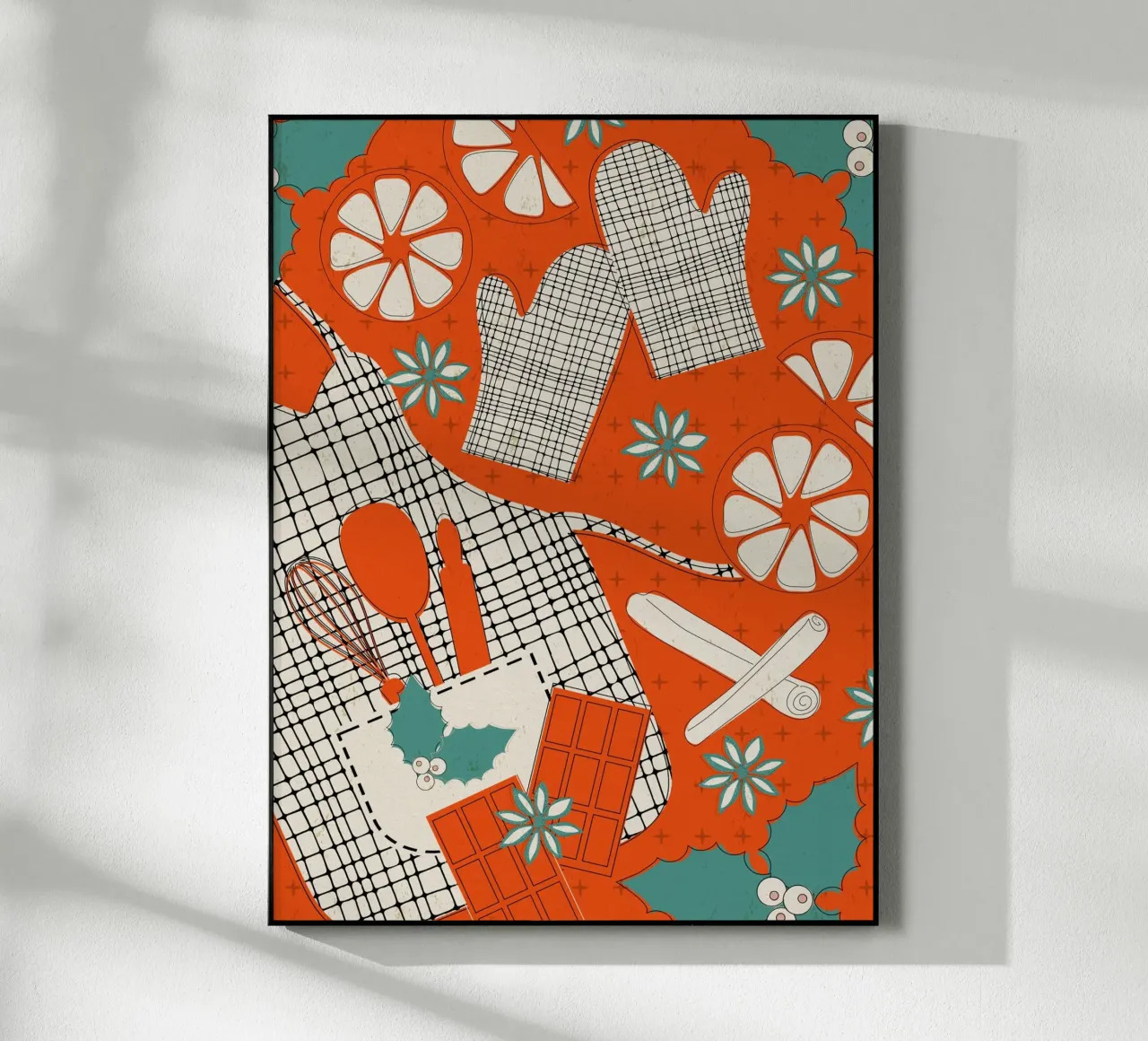 Festive Kitchen Magic acrylic glass by Claudia S. Design