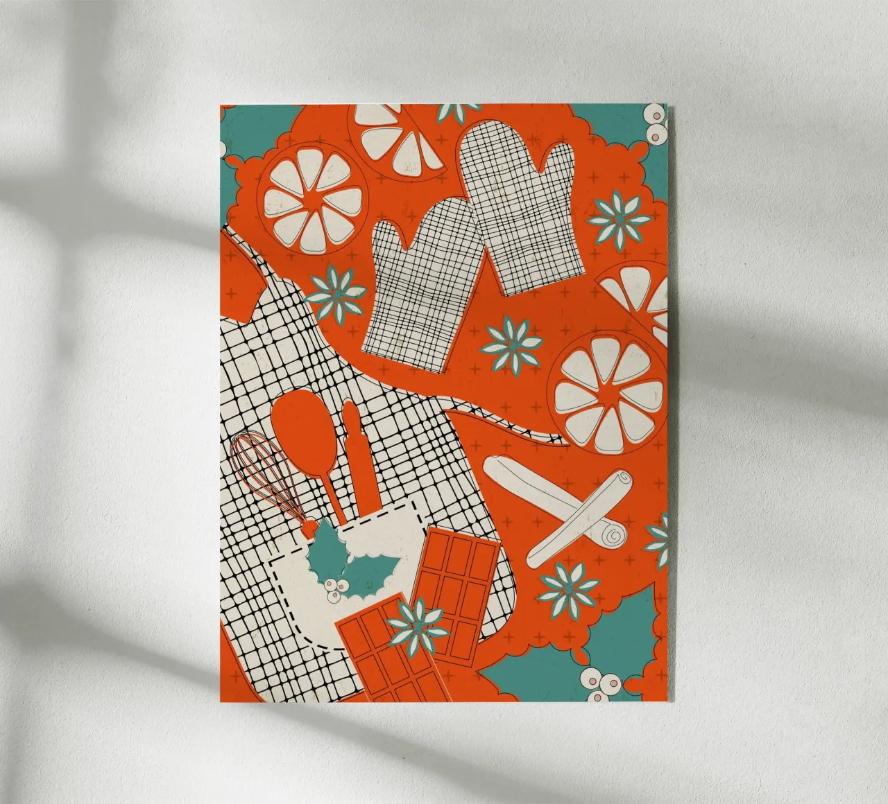 Festive Kitchen Magic acrylic glass by Claudia S. Design