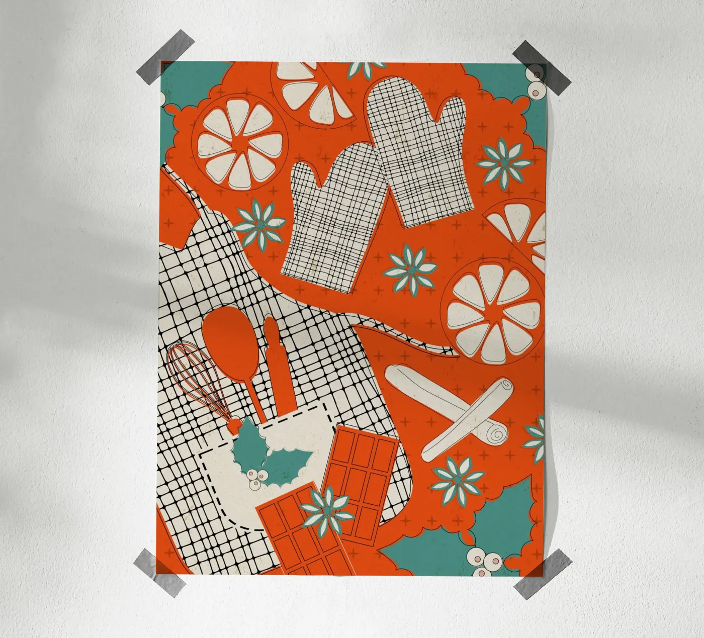 Festive Kitchen Magic poster da Claudia S. Design