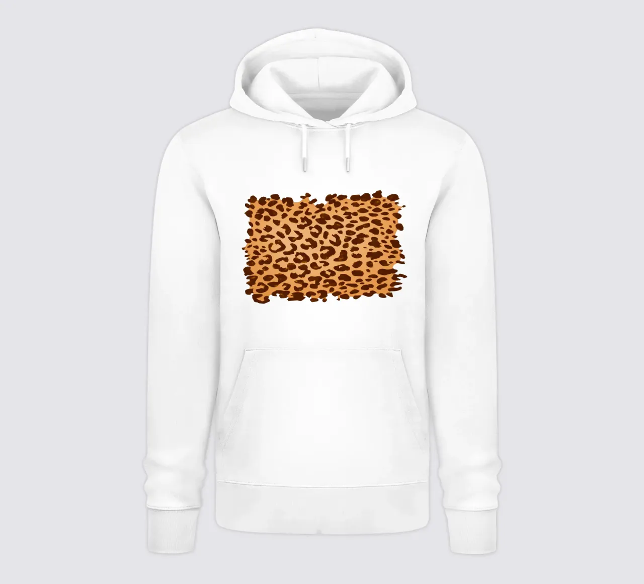 Classico marrone con stampa leopardo selvaggio felpa con cappuccio da SilverPegasus_second_shop