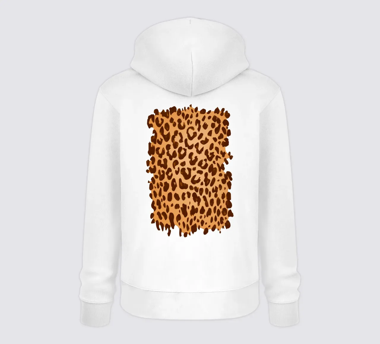 Classico marrone con stampa leopardo selvaggio felpa con cappuccio da SilverPegasus_second_shop