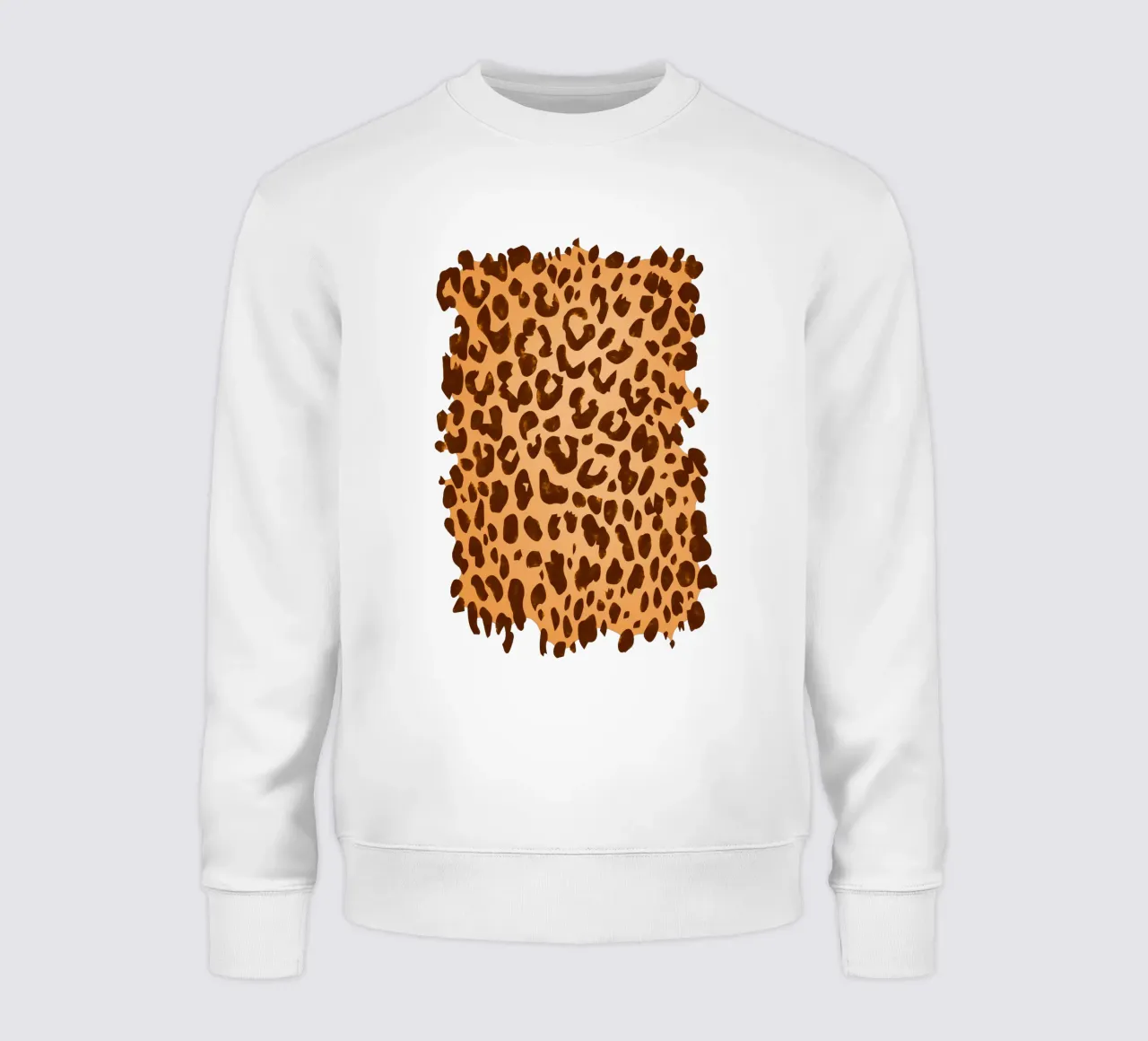 Classico marrone con stampa leopardo selvaggio felpa da SilverPegasus_second_shop