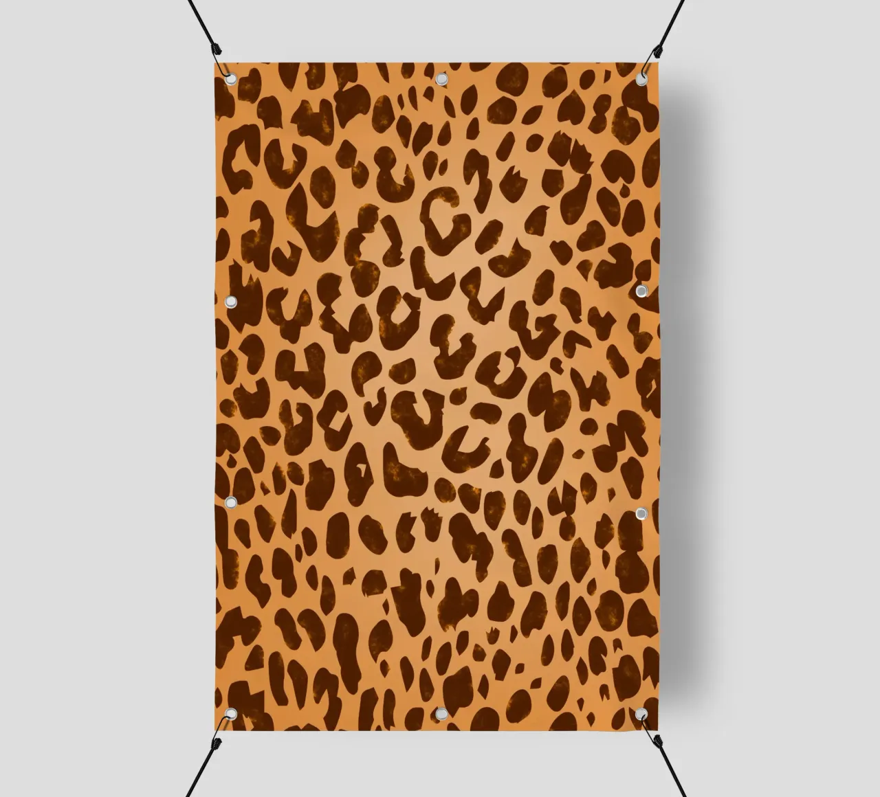 Classico marrone con stampa leopardo selvaggio telo in pvc da SilverPegasus_second_shop