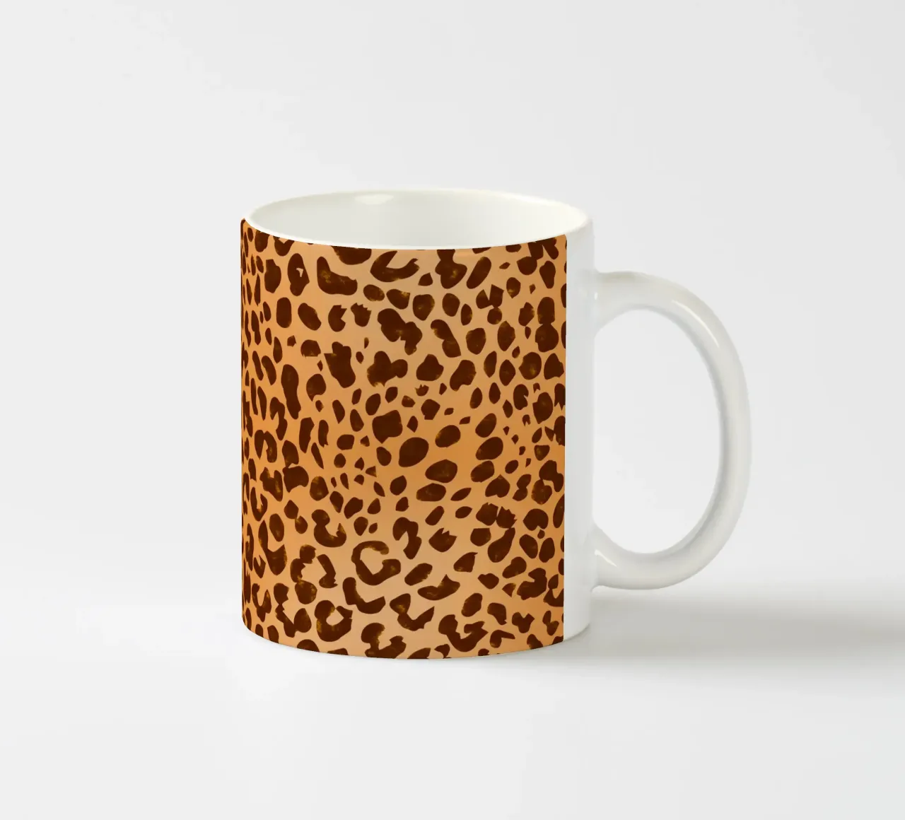 Classico marrone con stampa leopardo selvaggio tazza in ceramica da SilverPegasus_second_shop