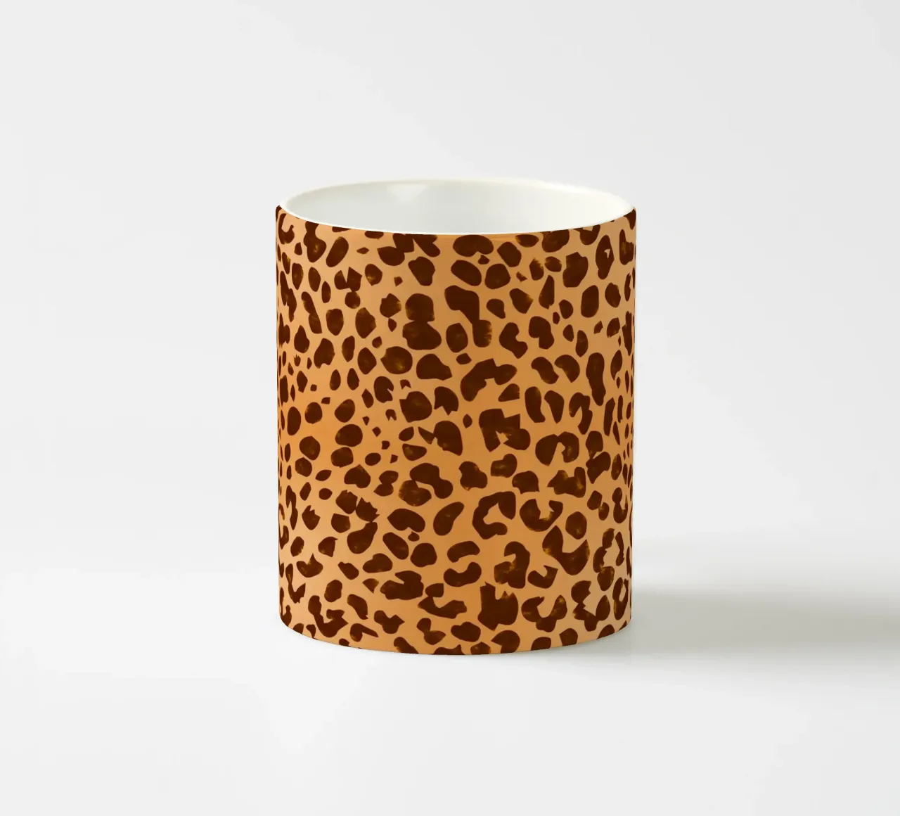 Classico marrone con stampa leopardo selvaggio tazza in ceramica da SilverPegasus_second_shop