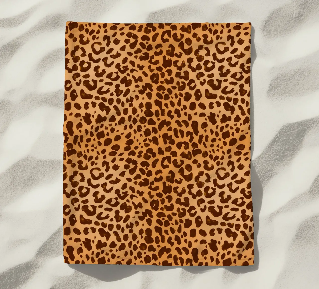 Classico marrone con stampa leopardo selvaggio telo mare da SilverPegasus_second_shop