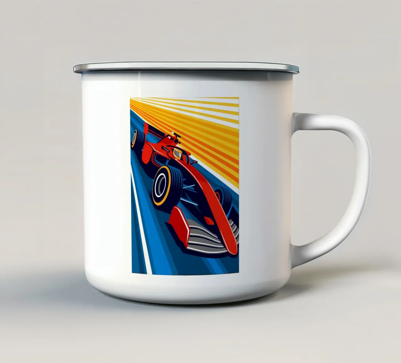 Race Car Scuderia tazza in smalto da Mariel Toigo