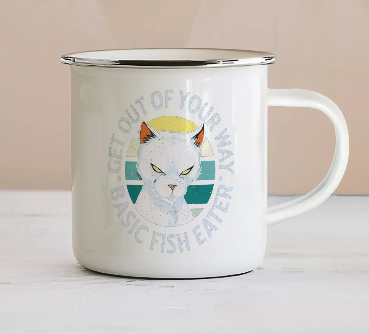 Toglietevi di mezzo tazza in smalto da Gunawan Rb