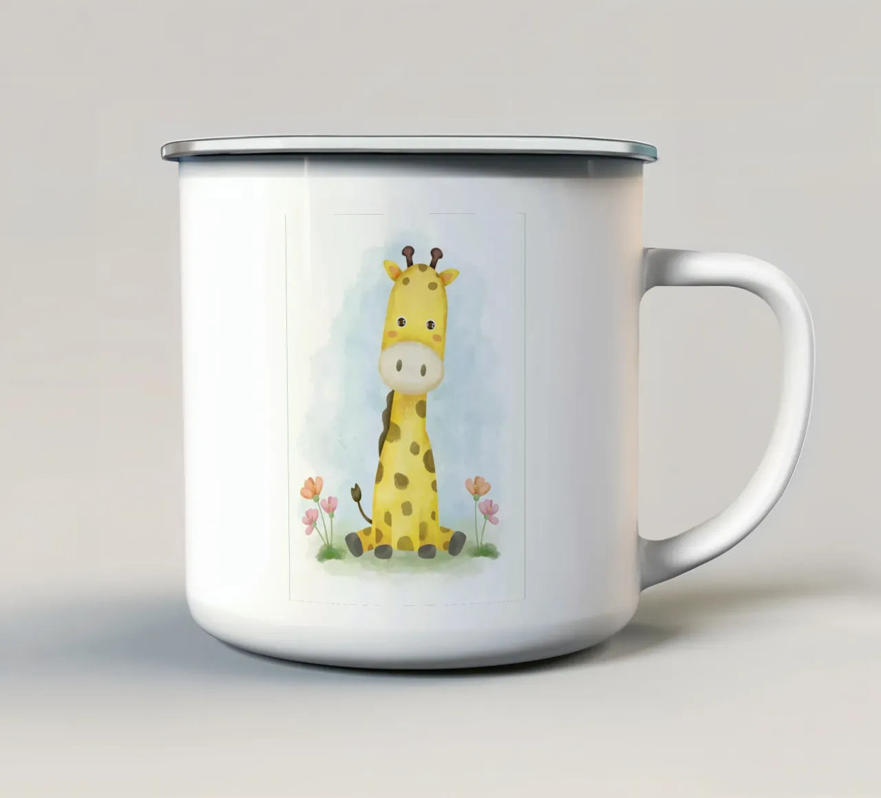cucciolo di giraffa tazza in smalto da 🐹 BABY ART PRINTS
