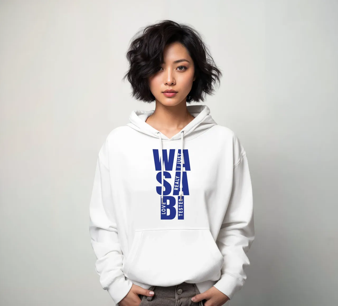 Amo davvero il Tester Wasabi felpa con cappuccio da Gunawan Rb