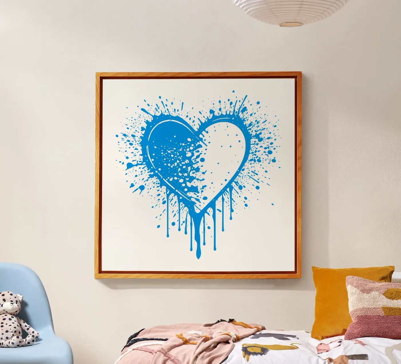 blue white heart plexiglas de LucernePictures