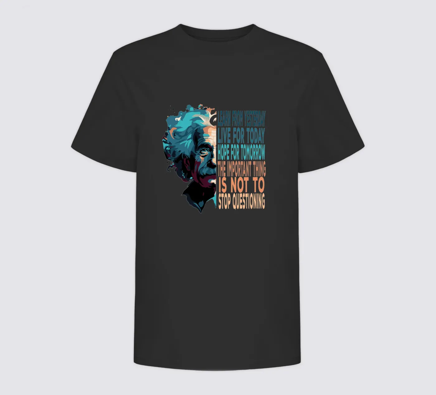 Albert Einstein Quote Kinder T-Shirt von Gunawan Rb
