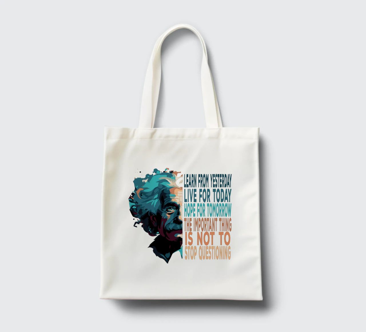 Albert Einstein Quote tote bag by Gunawan Rb