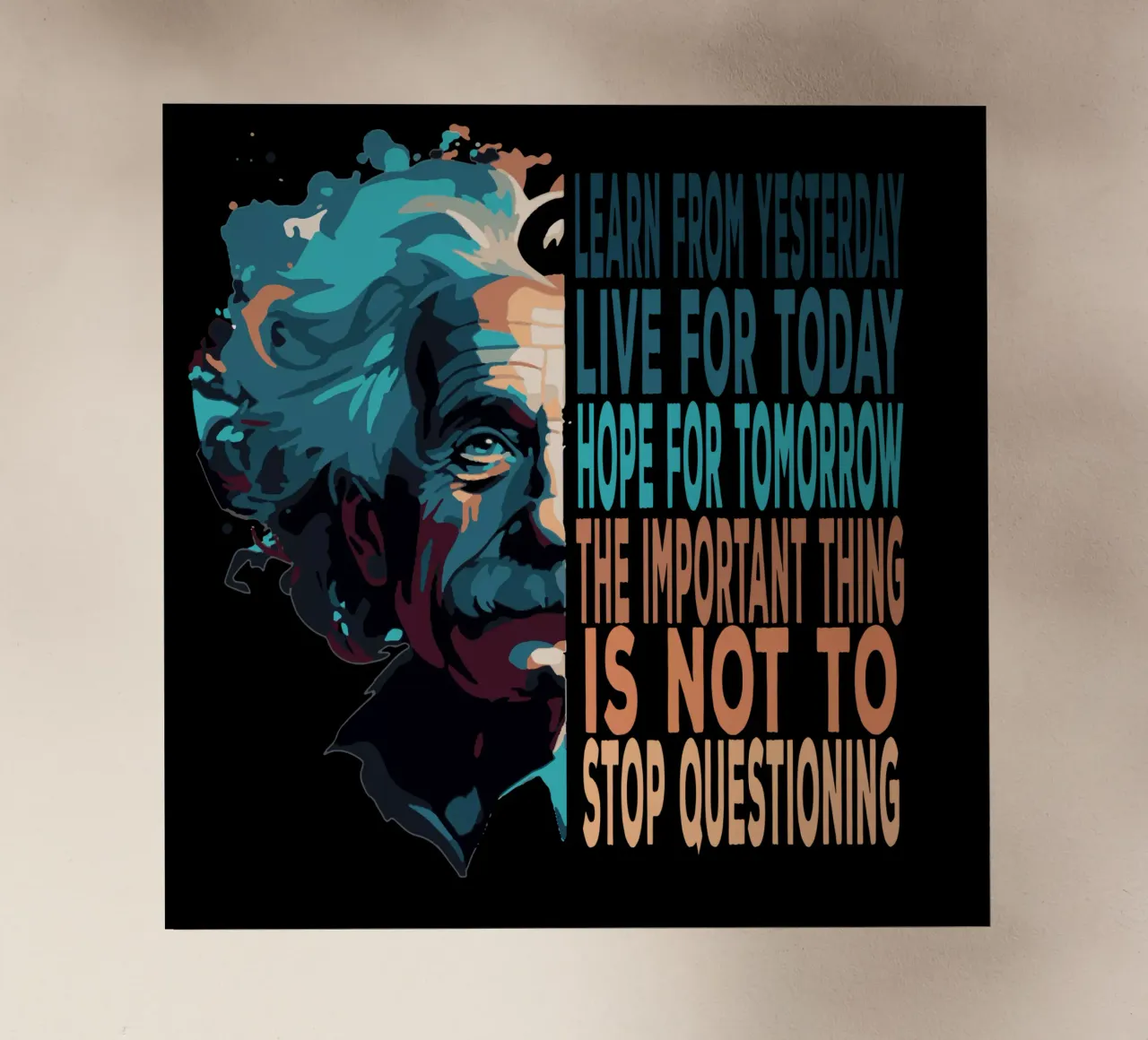 Albert Einstein Citazione pellicola backlit da Gunawan Rb