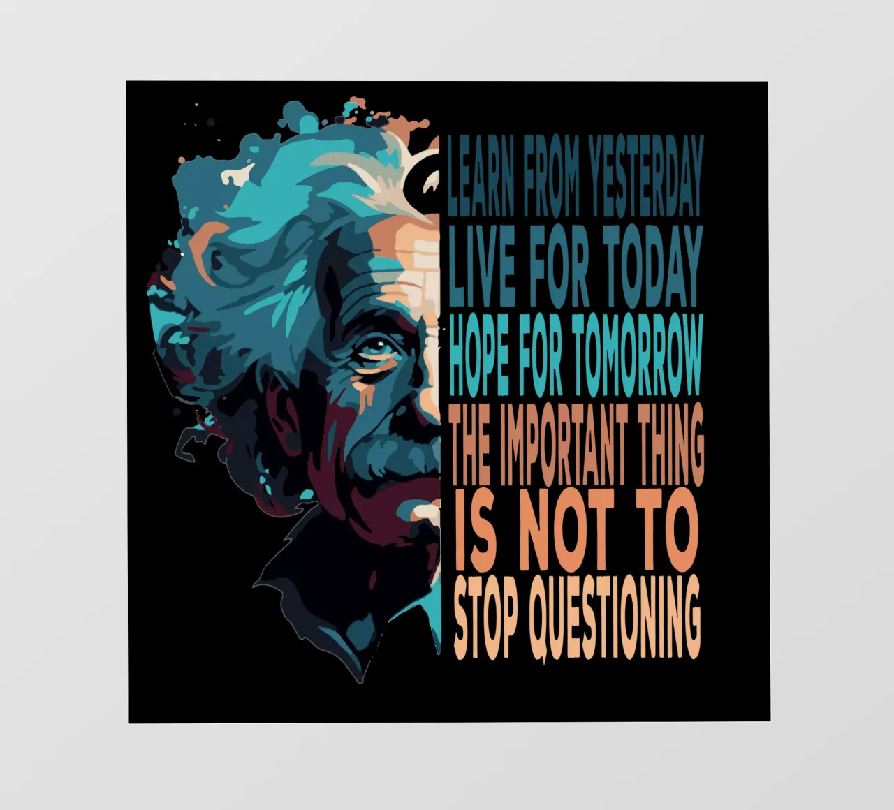 Albert Einstein Citazione telo in pvc da Gunawan Rb
