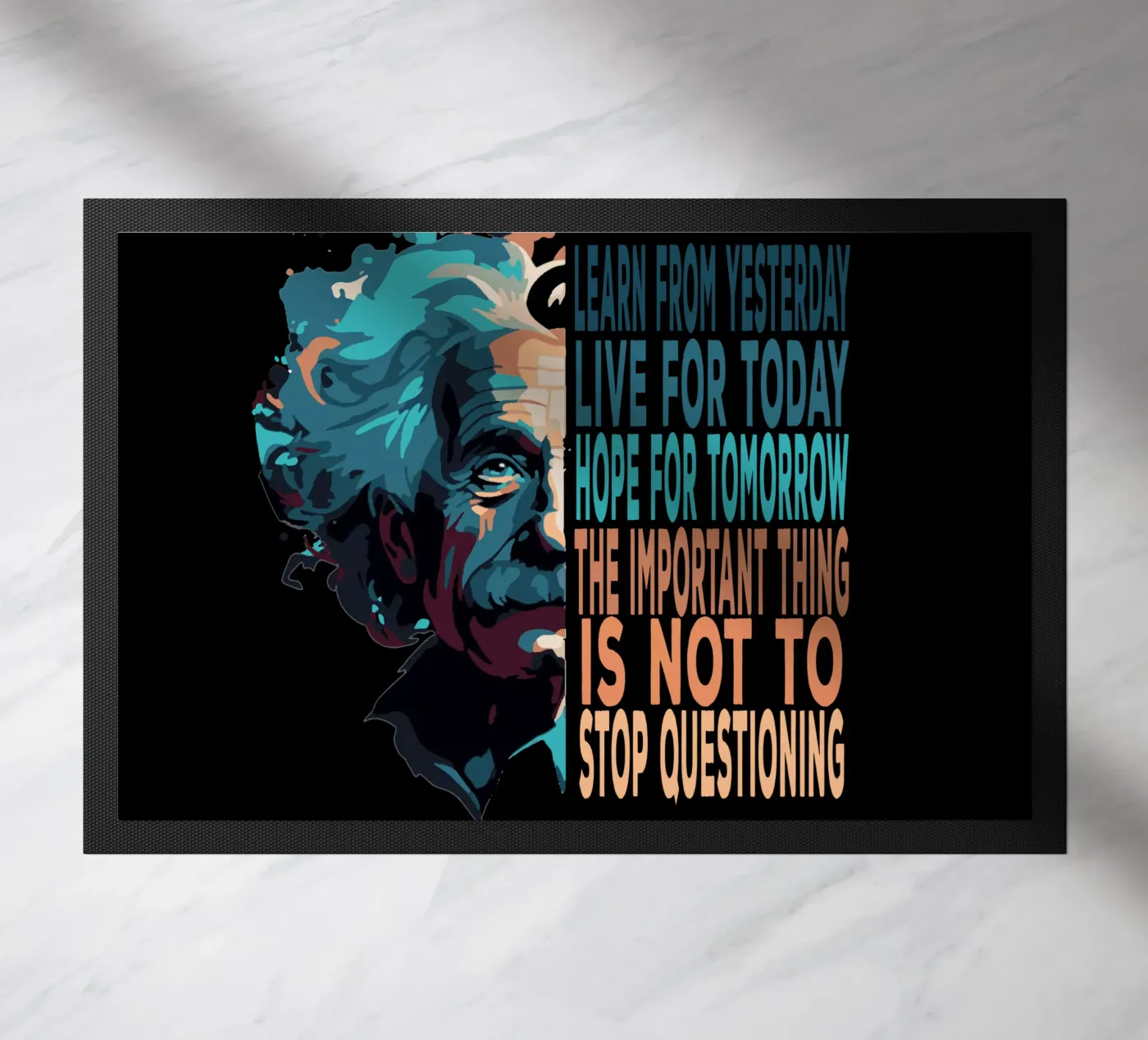 Albert Einstein Quote Fußmatte von Gunawan Rb