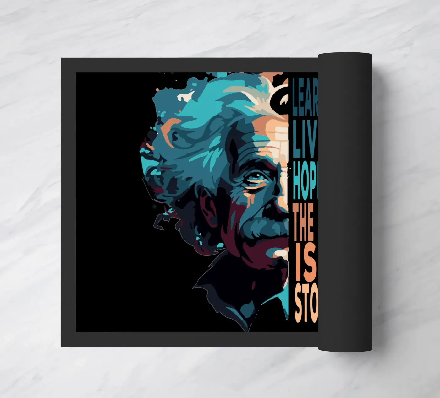 Albert Einstein Quote Fußmatte von Gunawan Rb
