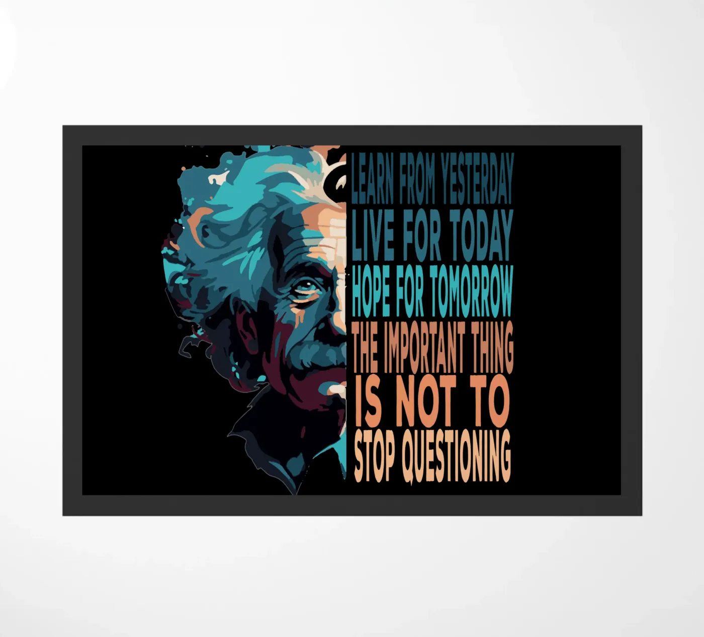 Albert Einstein Quote Fußmatte von Gunawan Rb