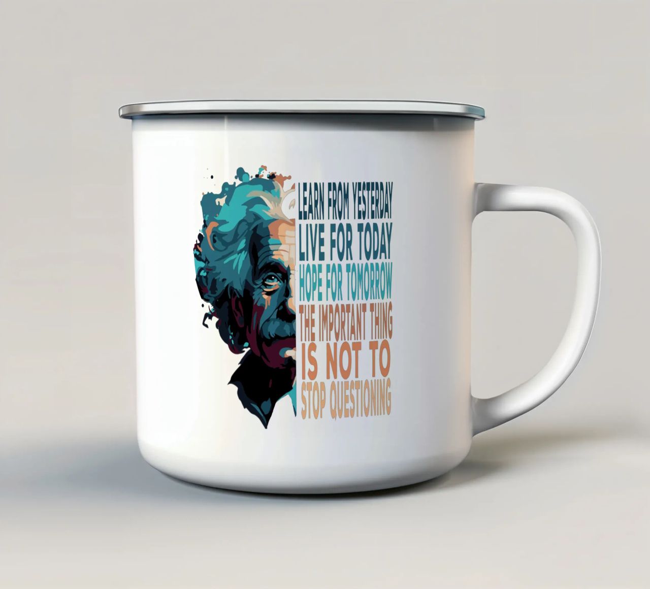 Albert Einstein Citazione tazza in smalto da Gunawan Rb