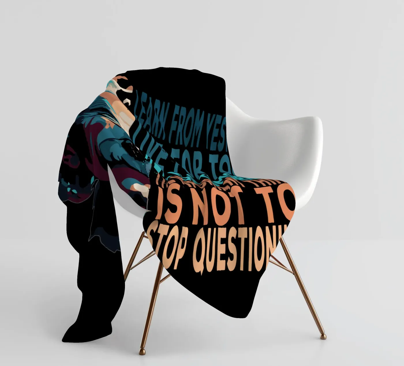 Albert Einstein Quote Fleecedecke von Gunawan Rb