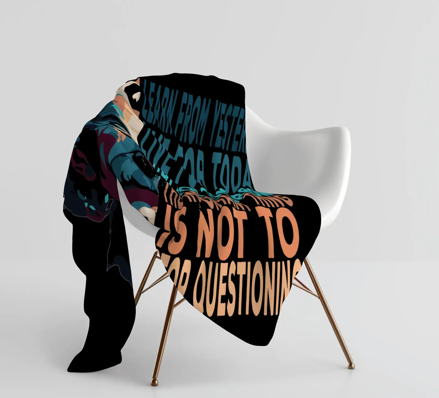 Albert Einstein Quote Fleecedecke von Gunawan Rb