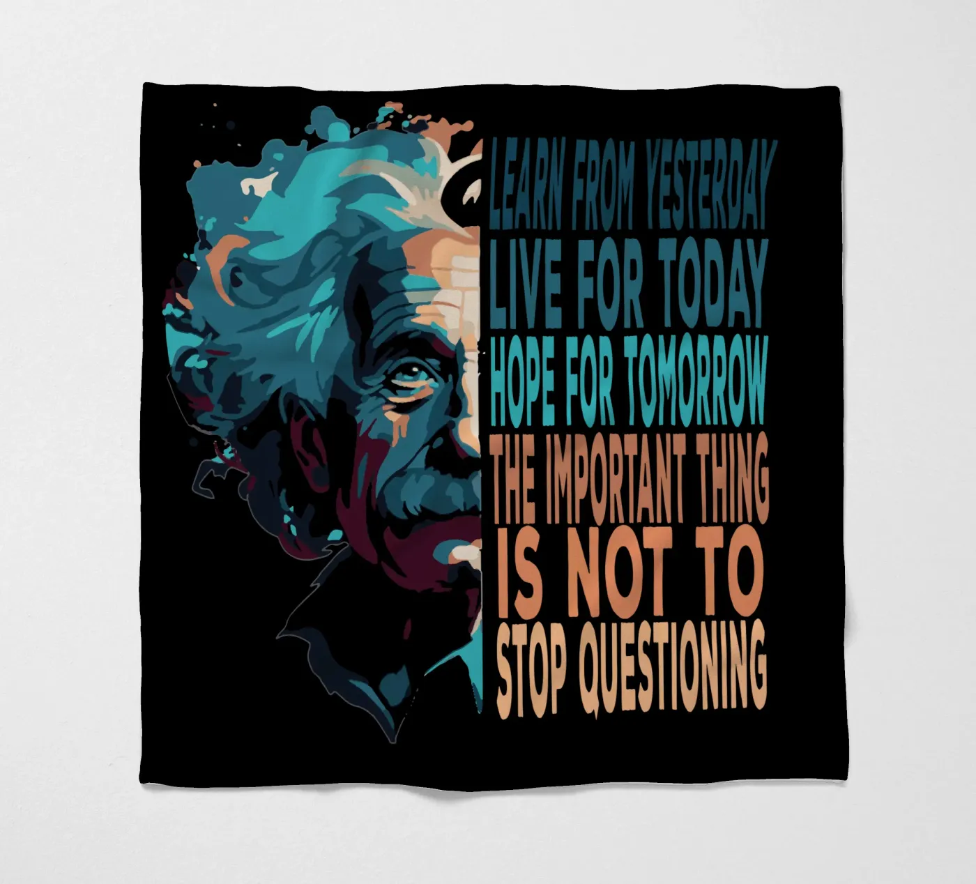 Albert Einstein Quote Fleecedecke von Gunawan Rb