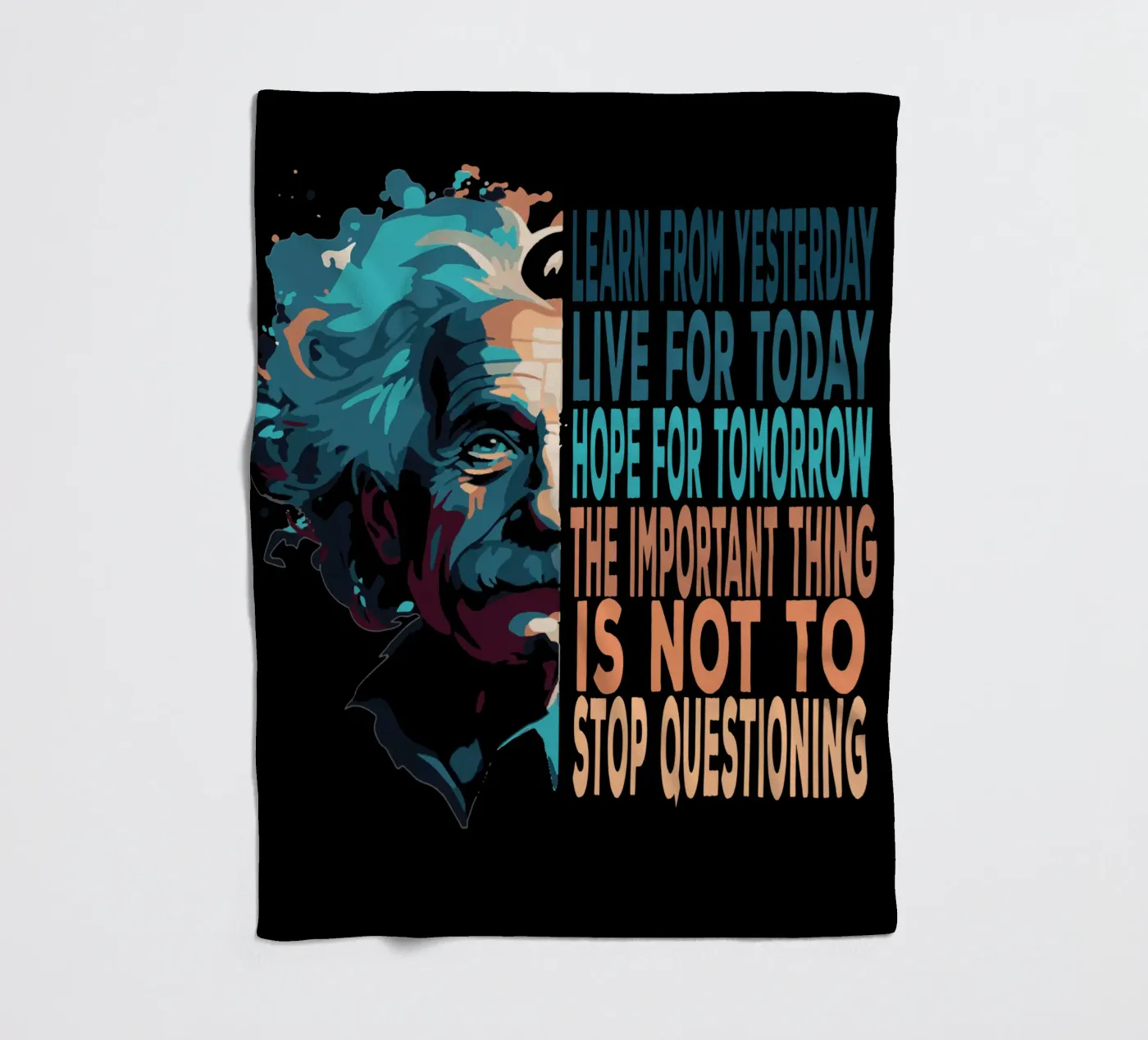 Albert Einstein Quote Fleecedecke von Gunawan Rb