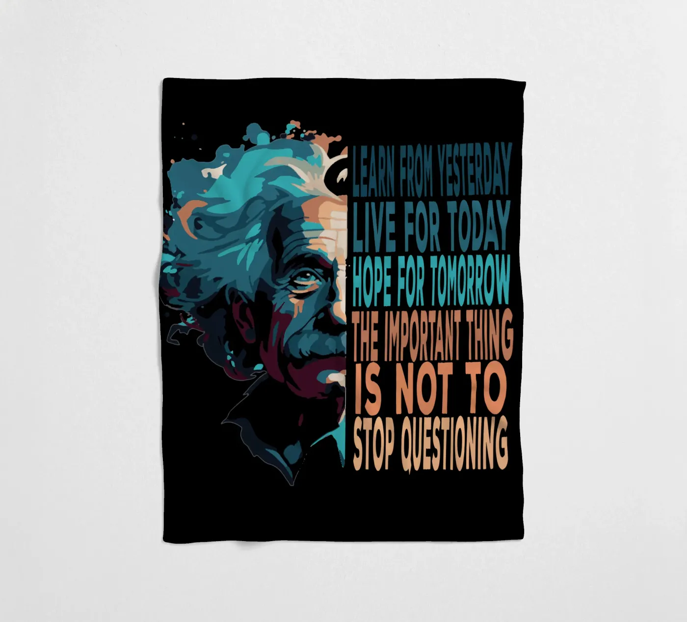 Albert Einstein Quote Fleecedecke von Gunawan Rb
