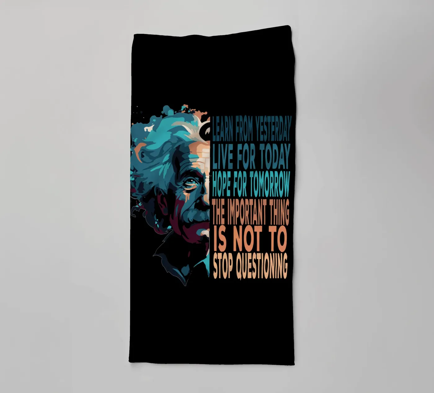 Albert Einstein Quote towel by Gunawan Rb
