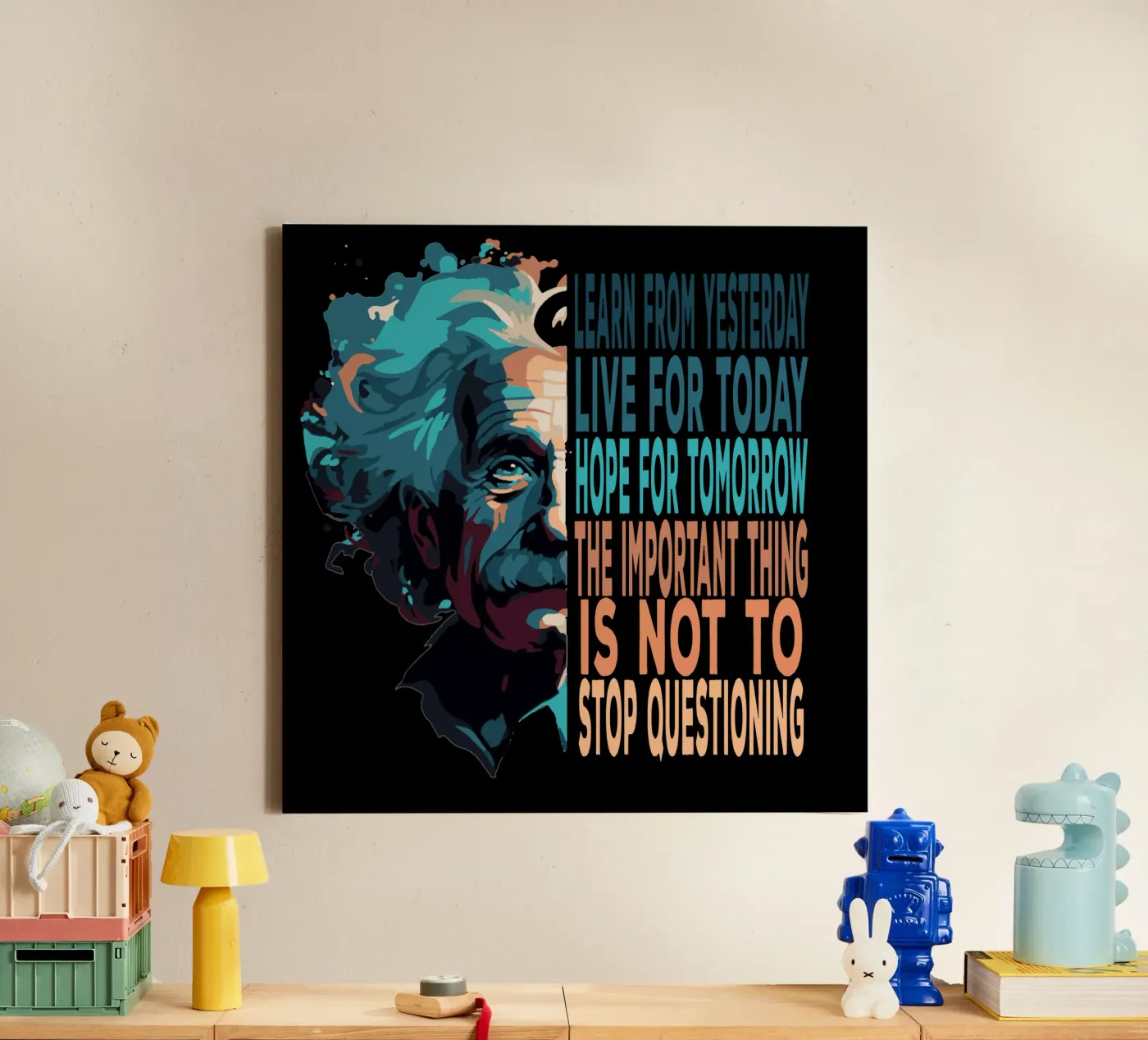 Albert Einstein Quote canvas by Gunawan Rb